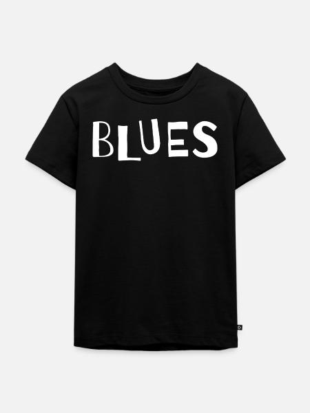Distressed Blues Typografie - Kinder Premium Bio T-Shirt - Schwarz