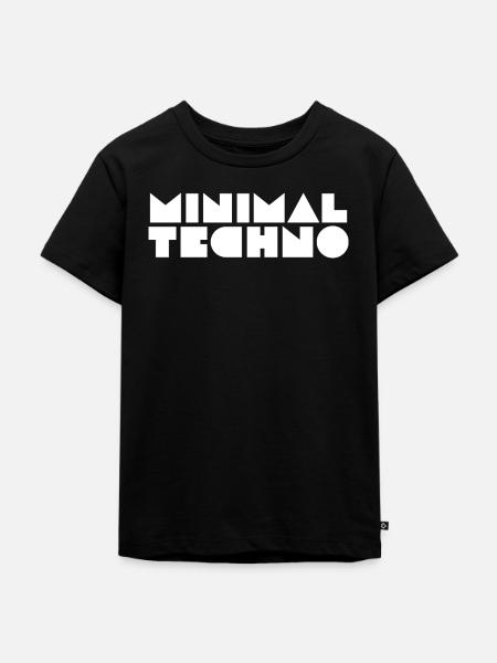 Minimaler Techno - Kinder Premium Bio T-Shirt - Schwarz