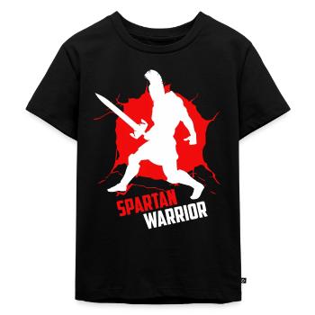 Spartan warrior this is the way - Kids Premium Organic T-Shirt - black - Front - Mikhail (115cm)