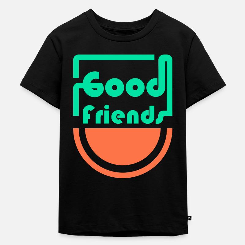 Gute Freunde - Kinder Premium Bio T-Shirt - Schwarz
