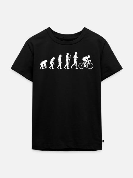 Evolution zum Radfahrer - Kinder Premium Bio T-Shirt - Schwarz