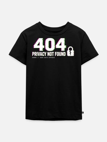 404 Datenschutz nicht gefunden - Kinder Premium Bio T-Shirt - Schwarz
