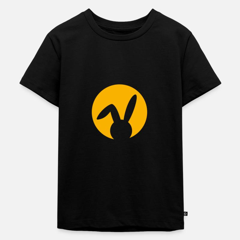 Schlichtes Knickohr Design perfektes Ostergeschenk - Kinder Premium Bio T-Shirt - Schwarz