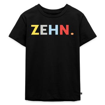 10. Geburtstag Zehn Geschenk - Kinder Premium Bio T-Shirt - Schwarz - Vorne - Mikhail (115cm)