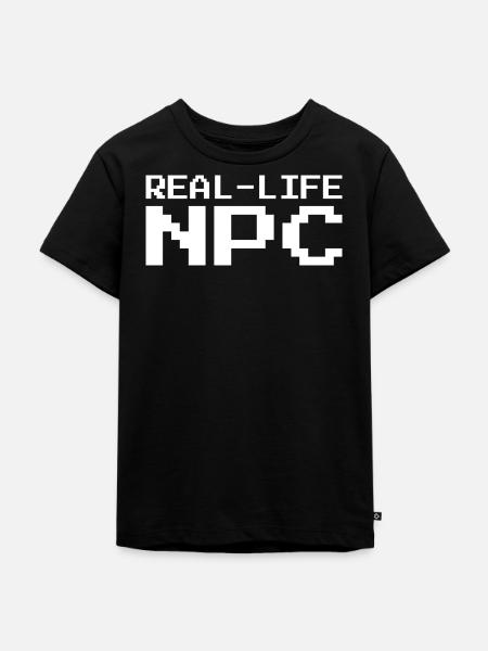 Real Life NPC Gaming - Kinder Premium Bio T-Shirt - Schwarz