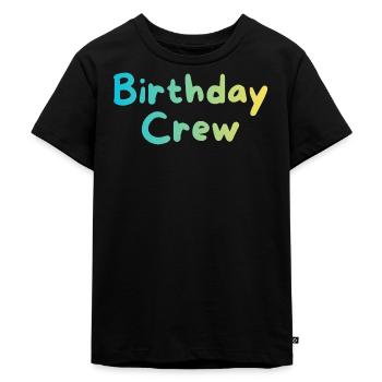 Birthday Crew - Kinder Premium Bio T-Shirt - Schwarz - Vorne - Mikhail (115cm)