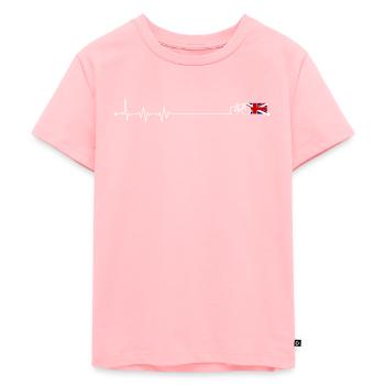 Emblème de la Piste cyclable du Royaume-Uni - T-shirt Premium bio Enfant - rose - Devant - AI Model Kid Female (0cm)