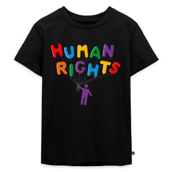 Droits humains - T-shirt Premium bio Enfant - noir - Devant - Mikhail (115cm)