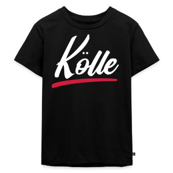 KÖLLE | KÖLN DESIGN - Kinder Premium Bio T-Shirt - Schwarz - Vorne - Mikhail (115cm)