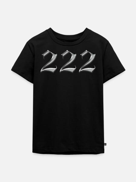 Angel Nummer 222 Ausrichtung - Kinder Premium Bio T-Shirt - Schwarz