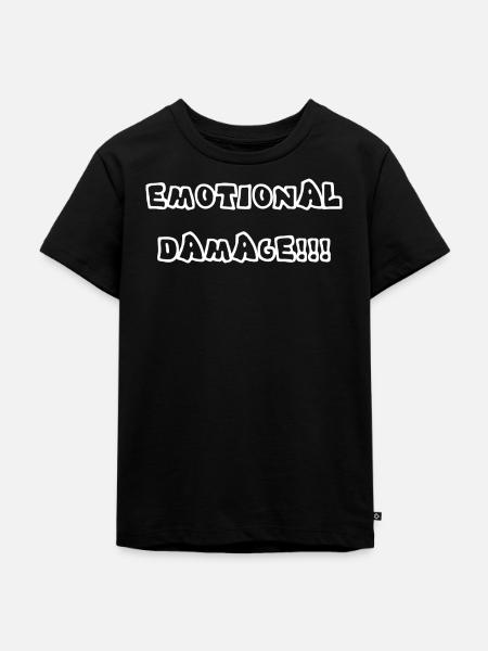 Emotional Damage Graffiti Schrift - Kinder Premium Bio T-Shirt - Schwarz