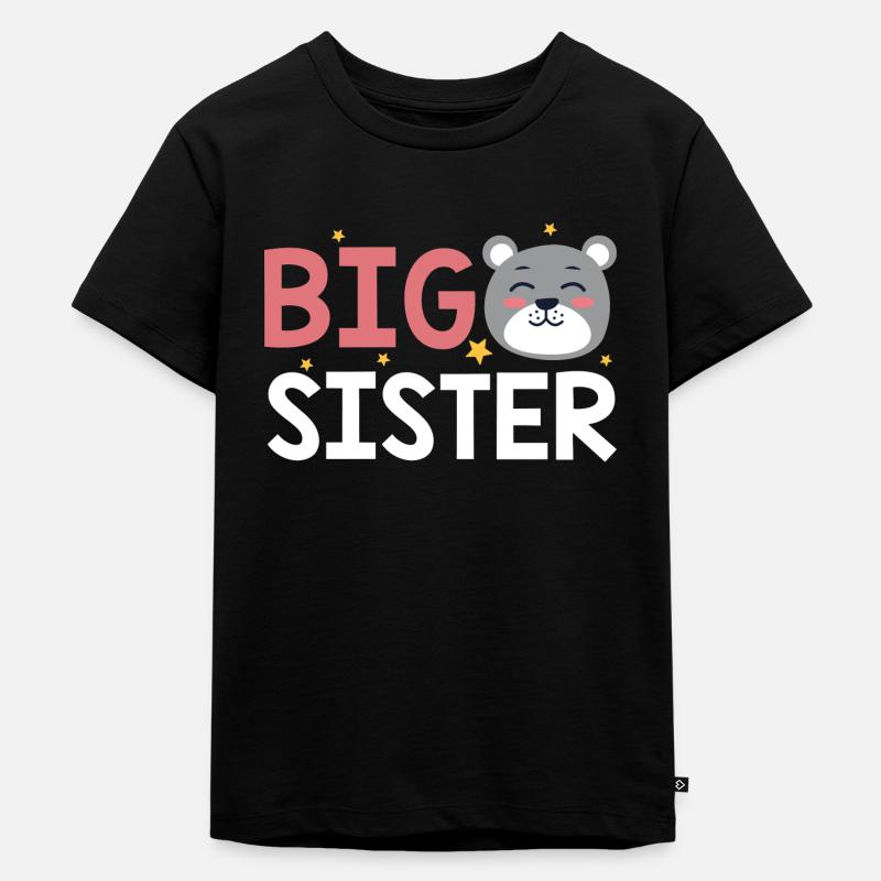 Große Schwester - Kinder Premium Bio T-Shirt - Schwarz
