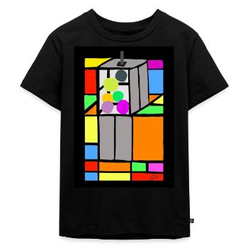 Elevator v Improved - Kids Premium Organic T-Shirt - black - Front - Mikhail (115cm)