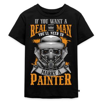 Painting Spray Can Colorful Construction Site - Kids Premium Organic T-Shirt - black - Front - Mikhail (115cm)