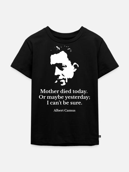 Zitat von Albert Camus Stranger - Kinder Premium Bio T-Shirt - Schwarz