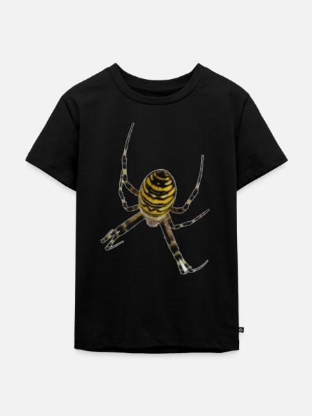 spider - Kinder Premium Bio T-Shirt - Schwarz