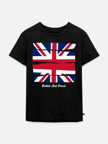 Britisch und Stolz - Kinder Premium Bio T-Shirt - Schwarz