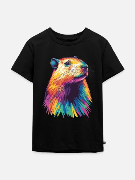 Capybara - Kinder Premium Bio T-Shirt - Schwarz