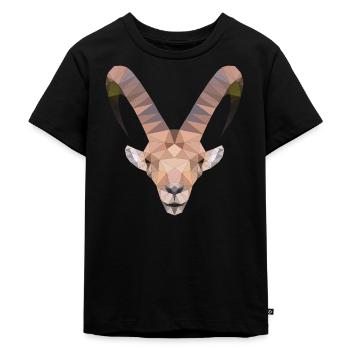 Alpine ibex - Kids Premium Organic T-Shirt - black - Front - Mikhail (115cm)