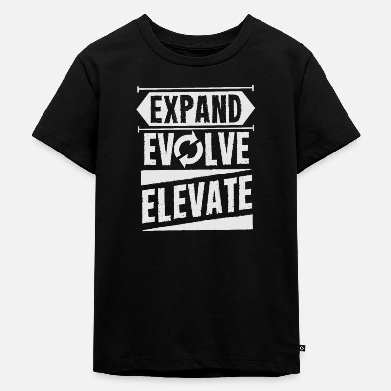 Expand - Evolve - Elevate - Kids Premium Organic T-Shirt - black