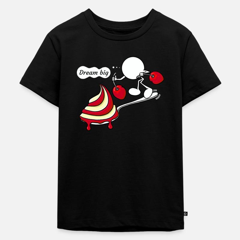 Dream Big Plain Doddle - Kinder Premium Bio T-Shirt - Schwarz
