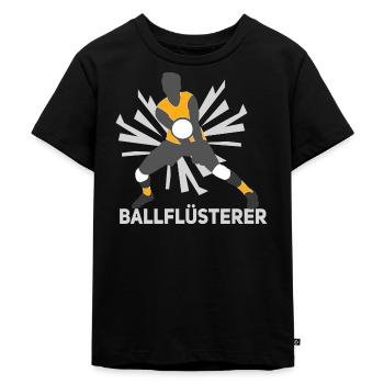 Ballflüsterer - Volleyballer Beach Volleyball - Kinder Premium Bio T-Shirt - Schwarz - Vorne - Mikhail (115cm)