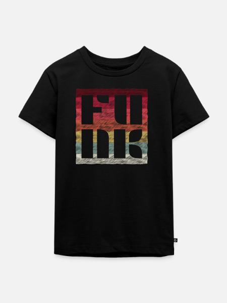Funk Musik Retro - Kinder Premium Bio T-Shirt - Schwarz