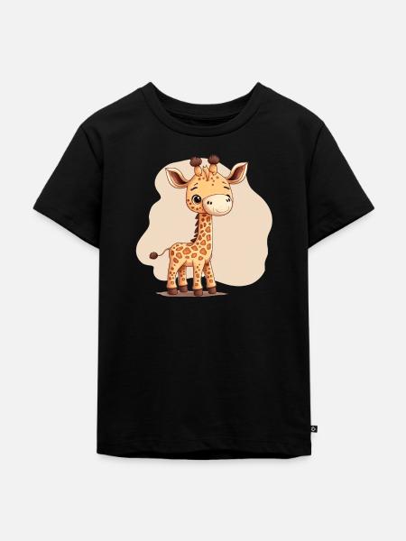 cute giraffe - Kinder Premium Bio T-Shirt - Schwarz