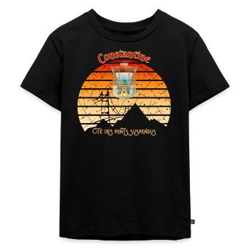 Constantine City of Suspension Bridges - Kids Premium Organic T-Shirt - black - Front - Mikhail (115cm)