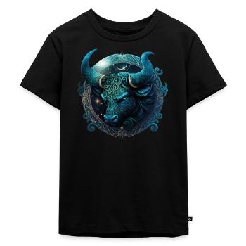 Signe du zodiaque Taureau - T-shirt Premium bio Enfant - noir - Devant - Mikhail (115cm)