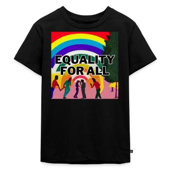 Equality for all - Kids Premium Organic T-Shirt - black - Front - Mikhail (115cm)