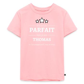 Amélioré : Thomas, presque parfait ! - T-shirt Premium bio Enfant - rose - Devant - AI Model Kid Female (0cm)