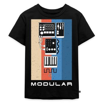 Synthesizer Synth Keyboard Elektronische Musiker - Kinder Premium Bio T-Shirt - Schwarz - Vorne - Mikhail (115cm)