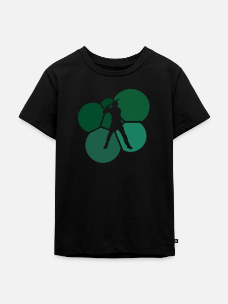 Baseball Batting Fielding Bat - Kinder Premium Bio T-Shirt - Schwarz