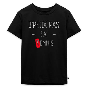 J'peux pas j'ai Tennis - T-shirt Premium bio Enfant - noir - Devant - Mikhail (115cm)