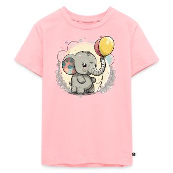 Bébé éléphant amour - T-shirt Premium bio Enfant - rose - Devant - AI Model Kid Female (0cm)