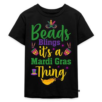 Mardi Gras Parade Carnival Carnival Fest Celebration - Kids Premium Organic T-Shirt - black - Front - Mikhail (115cm)