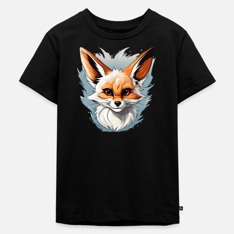 Fenne Logo Volpe Fox - Kids Premium Organic T-Shirt - black