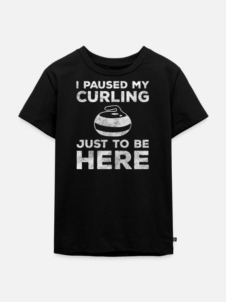 Curling Wischer - Kinder Premium Bio T-Shirt - Schwarz