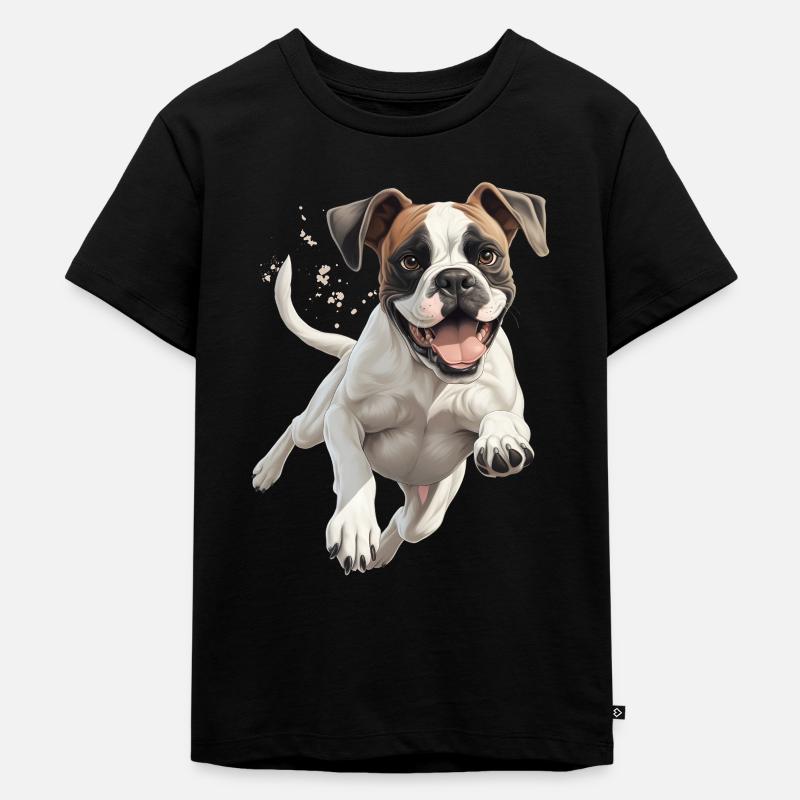 Boxer Jump - Kinder Premium Bio T-Shirt - Schwarz