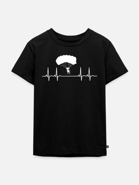 Base Jumping - Kinder Premium Bio T-Shirt - Schwarz
