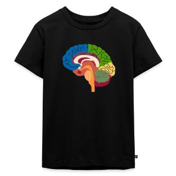 Brain Physician Anatomy - Kids Premium Organic T-Shirt - black - Front - Mikhail (115cm)