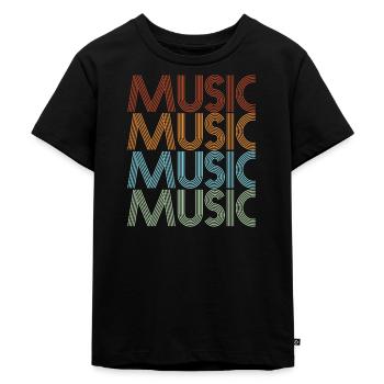 MUSIC - Kids Premium Organic T-Shirt - black - Front - Mikhail (115cm)
