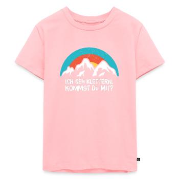 Klettern Sportklettern Felsklettern Geschenkidee - Kinder Premium Bio T-Shirt - Rosa - Vorne - AI Model Kid Female (0cm)