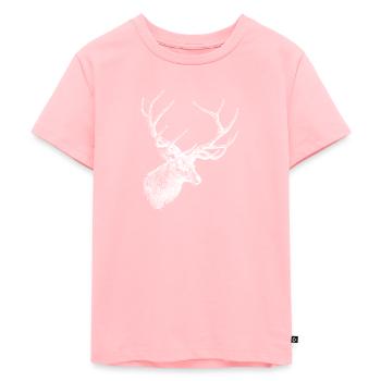 Cerf - bois de cerf - T-shirt Premium bio Enfant - rose - Devant - AI Model Kid Female (0cm)
