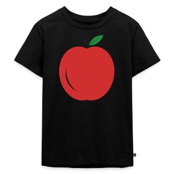 Apple - Kids Premium Organic T-Shirt - black - Front - Mikhail (115cm)