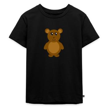 Cute bear - Kids Premium Organic T-Shirt - black - Front - Mikhail (115cm)