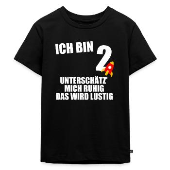 2. Geburtstag Junge Geschenk - Kinder Premium Bio T-Shirt - Schwarz - Vorne - Mikhail (115cm)