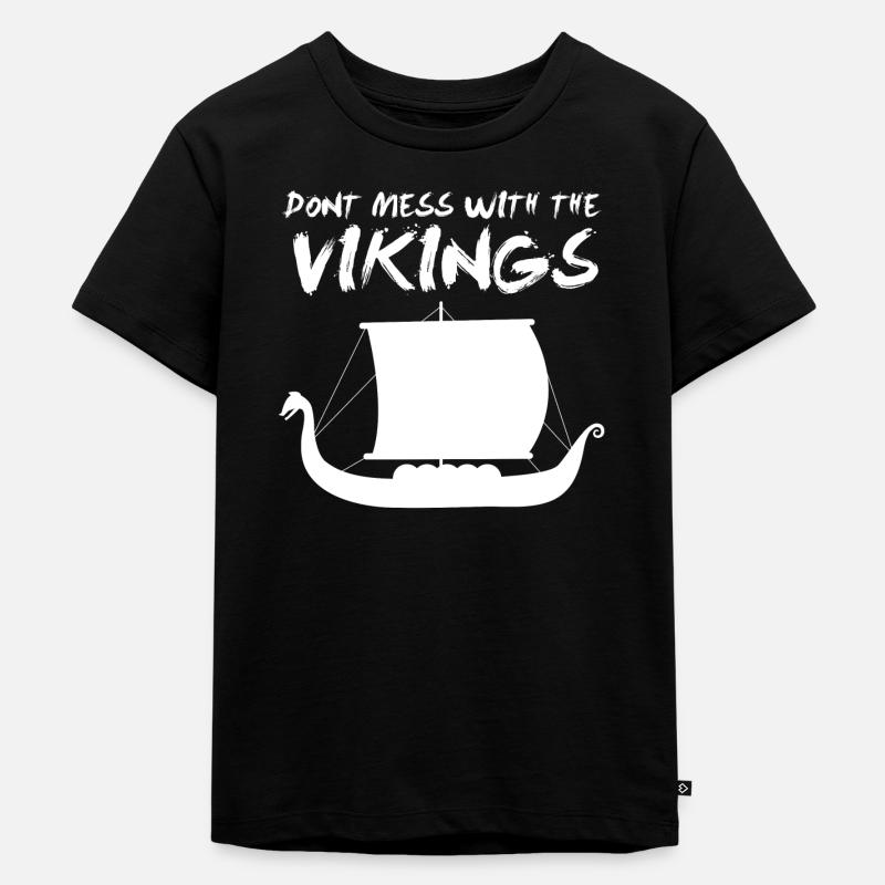 SWEDEN Don´t mess with the Vikings - Kinder Premium Bio T-Shirt - Schwarz