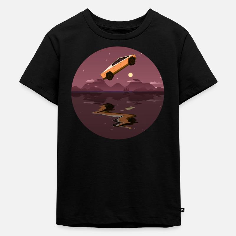 Cybertruck Design - Kinder Premium Bio T-Shirt - Schwarz